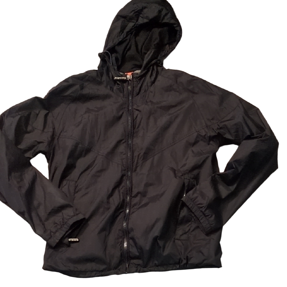 Superdry Sport Storm Breaker Black Windbreaker Jacket Size Large